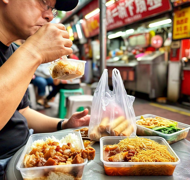 Chinatown Hawker Leftovers Consumption